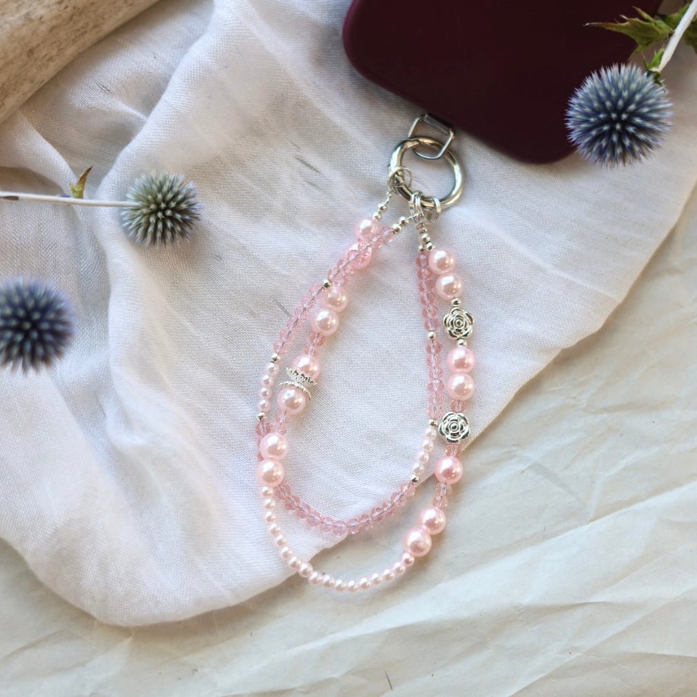 Beaded Blends Pink Beaded Phone Charms