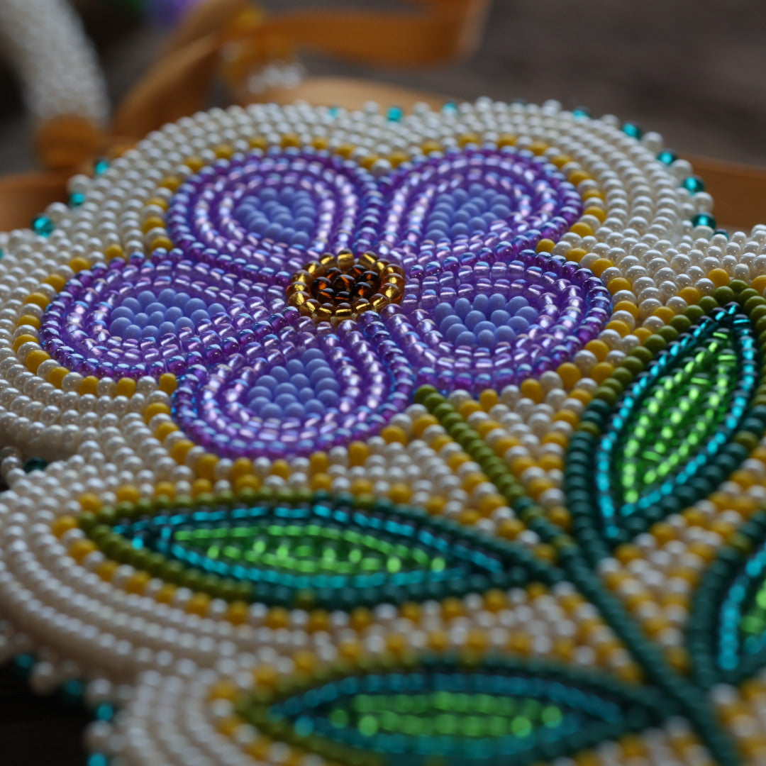 Keegan W. Purple Floral Medallion