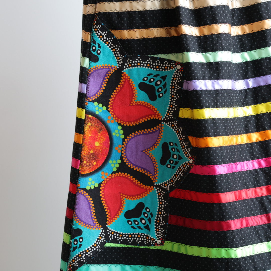Carol B. Colourful Floral Ribbon Skirt