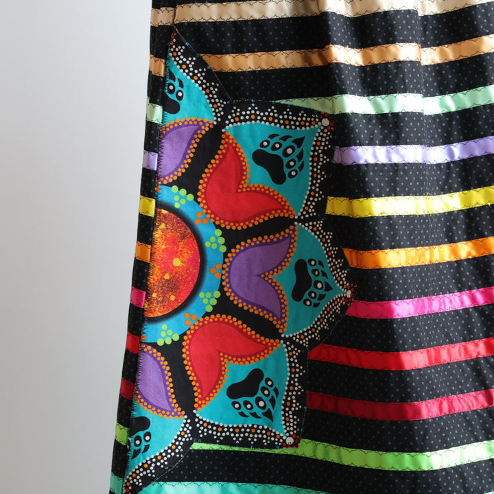 Carol B. Colourful Floral Ribbon Skirt