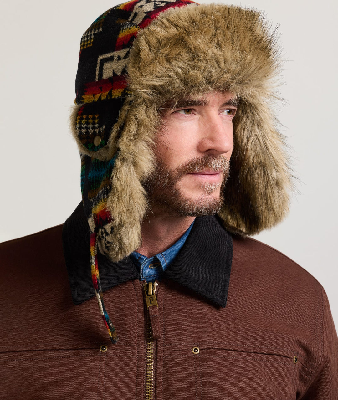 Pendleton Chief Joseph Black Trapper Hat