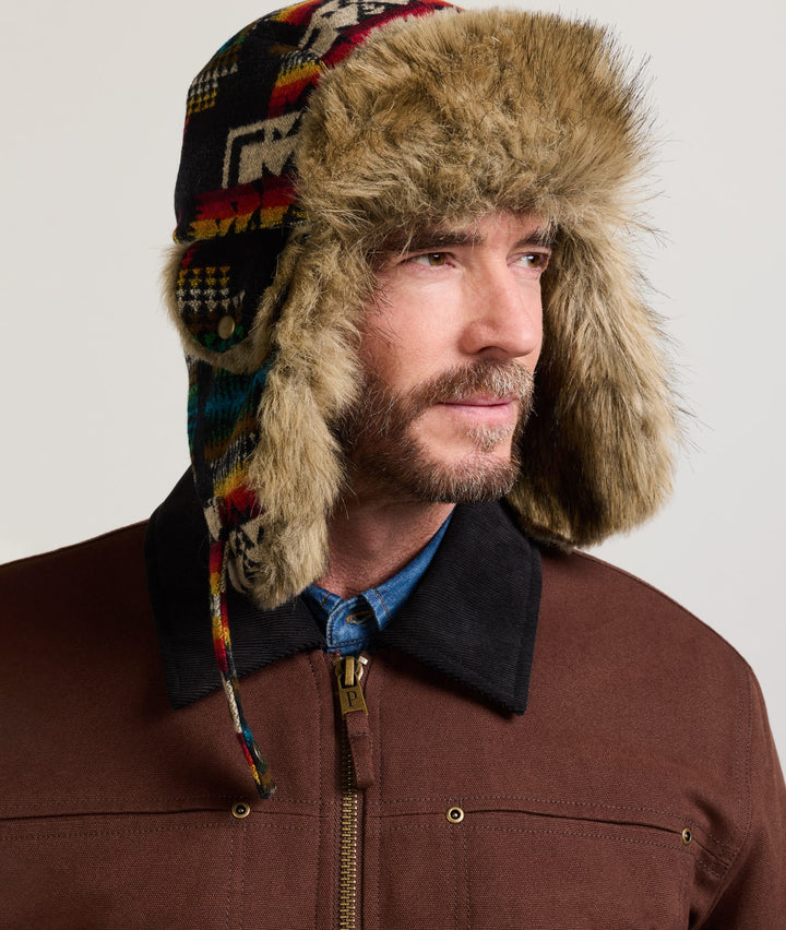 Pendleton Chief Joseph Black Trapper Hat