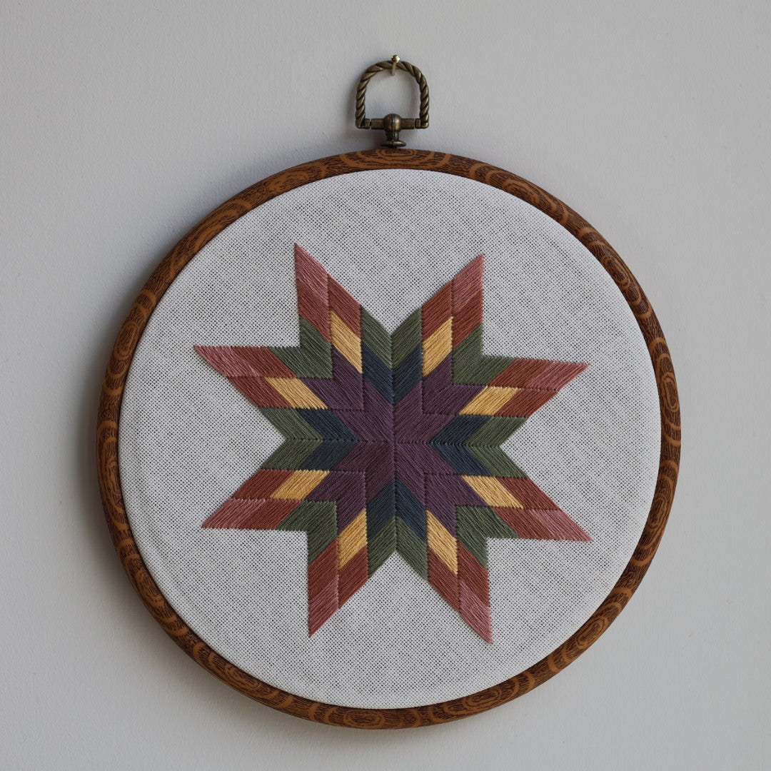Janene A. Spring Themed Lone Star Quilt Embroidery Hoops