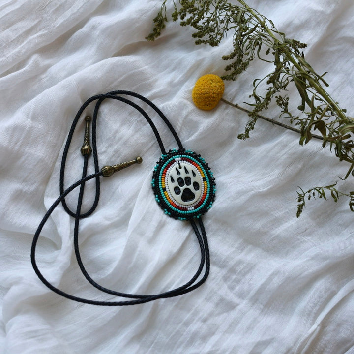 Prairie Beads Small Beaded Bolo Tie
