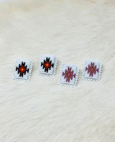 Beth Rose Designs Rectangle Diamond Pattern Earrings