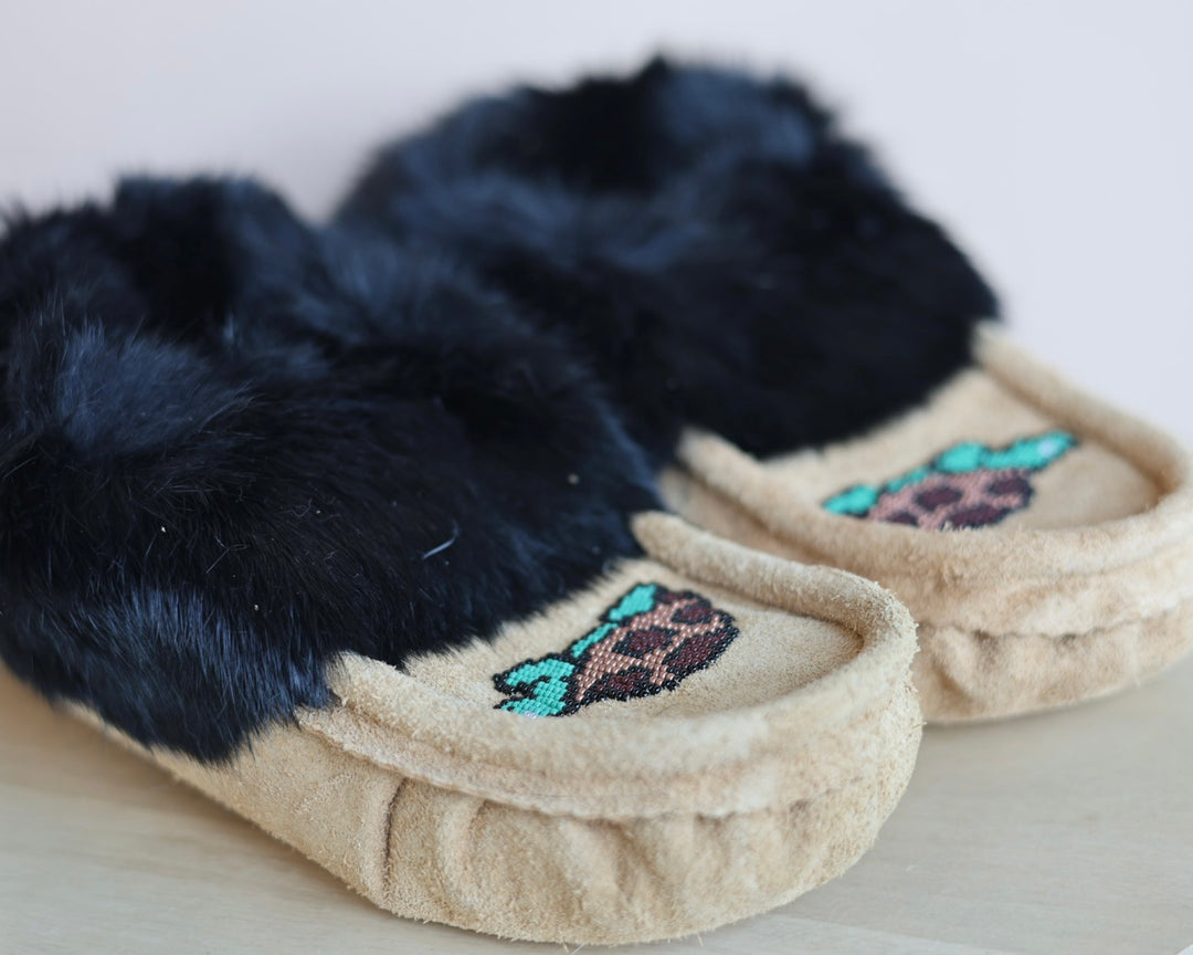 Ironstar Co. Tan Moccasins With Turtle Detail