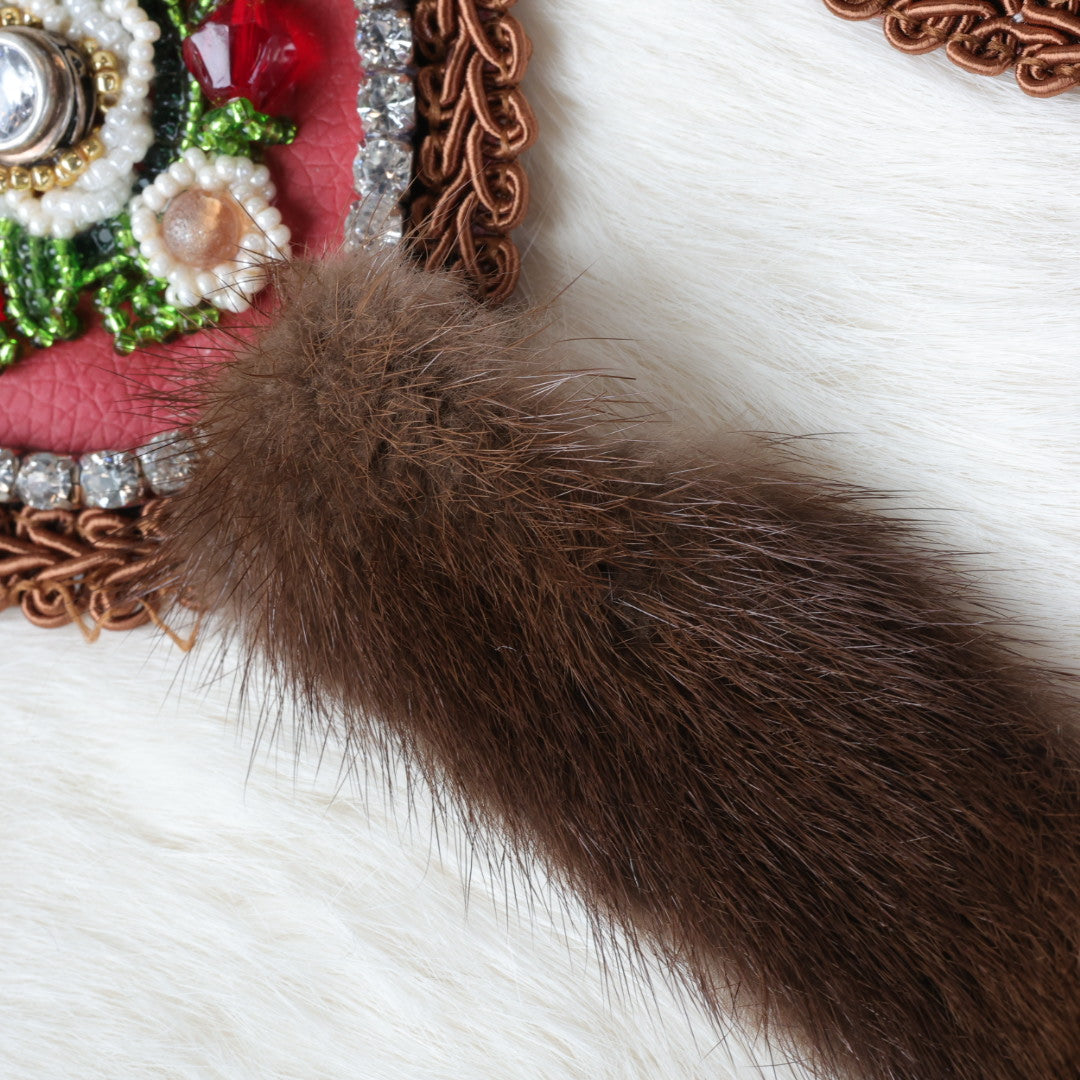 Mercedes G. Strawberry Mink Hair Ties