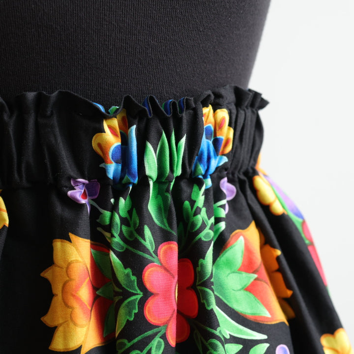 Phoenyx Designs Black & Rainbow Floral Ribbon Skirt