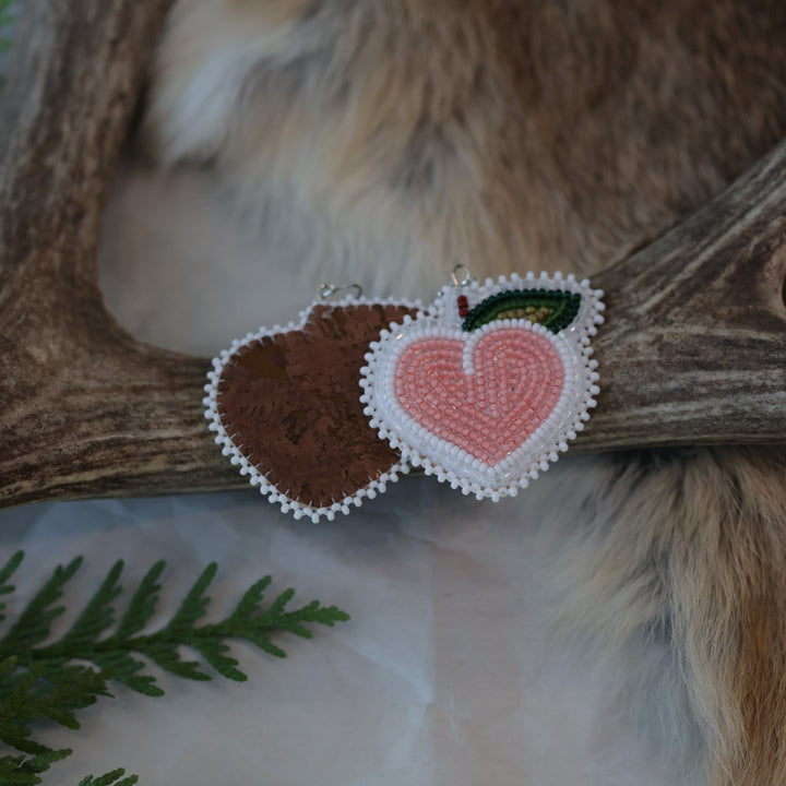 Keegan W. Beaded Peach Earrings