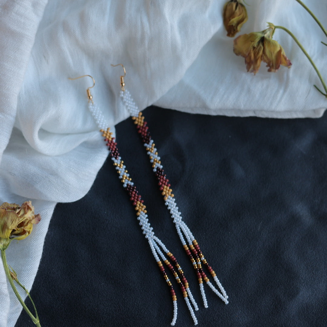 Beth Rose Designs Long Peyote Strand Earrings