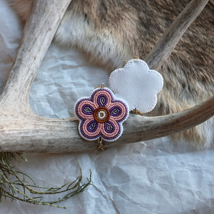 Keegan W. Five Petal Flower Charm Earrings