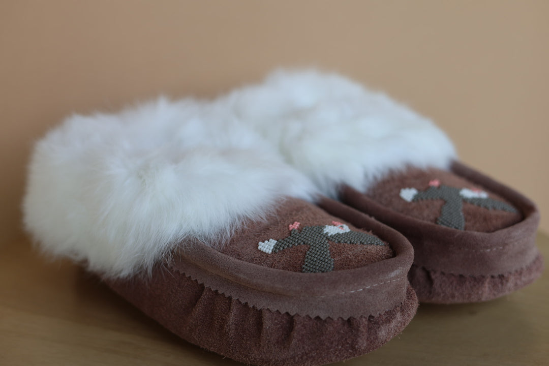 Ironstar Co. Brown Moccasins With Eagle Detail
