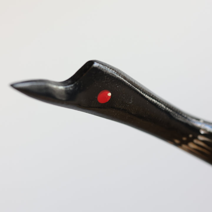 Rob Jerome Medium Loon Antler Carving on Wooden Base