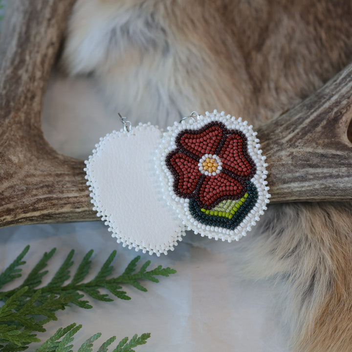 Keegan W. Moody Wild Rose Beaded Floral Earrings