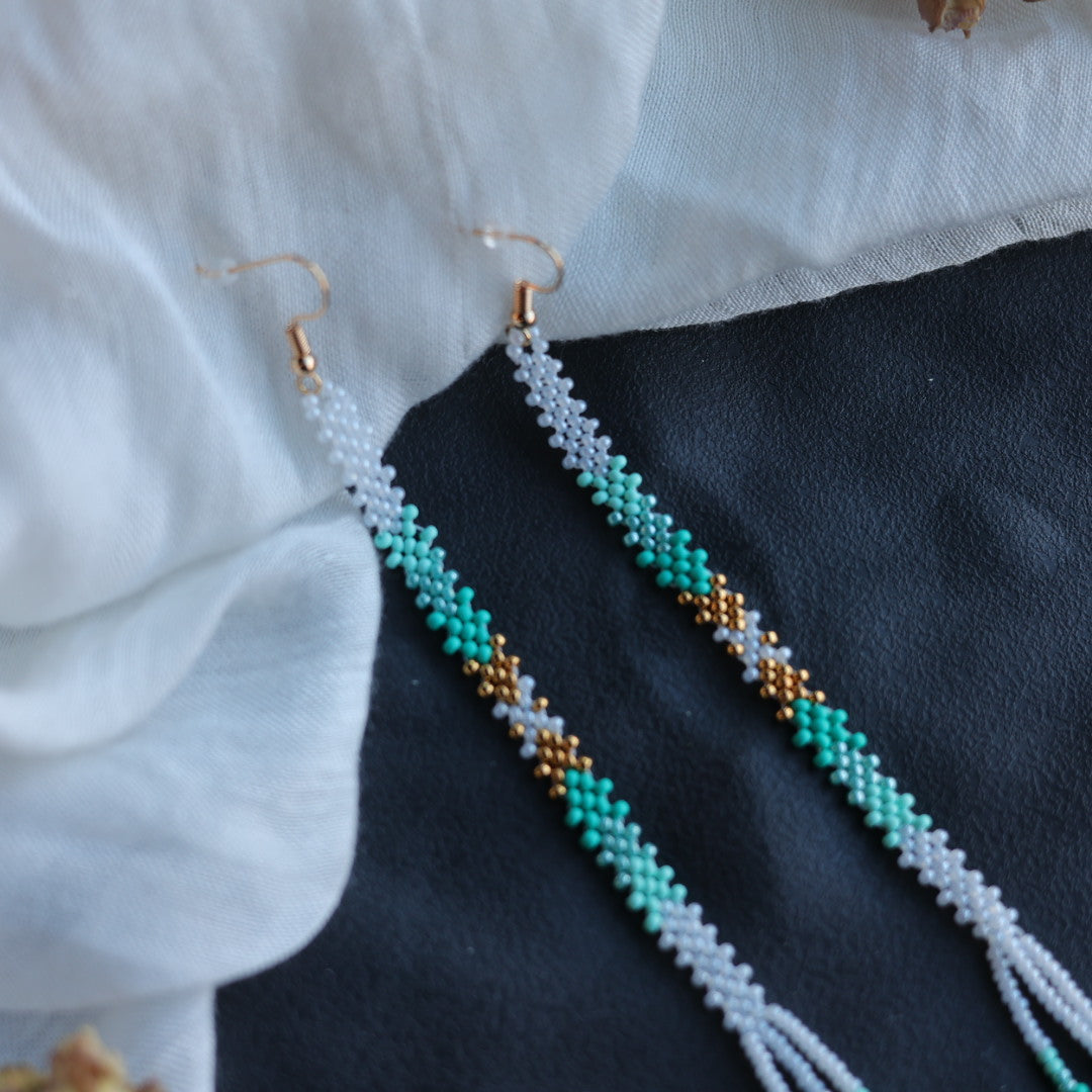 Beth Rose Designs Long Peyote Strand Earrings