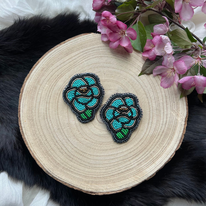 Ironstar Co. Rose Beaded Earrings