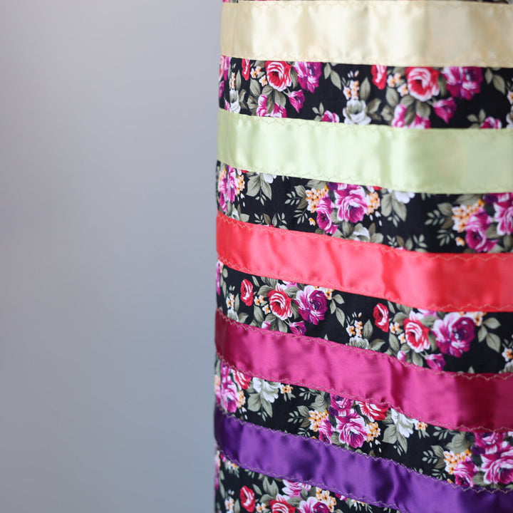 Carol B. Rose Floral Ribbon Skirt