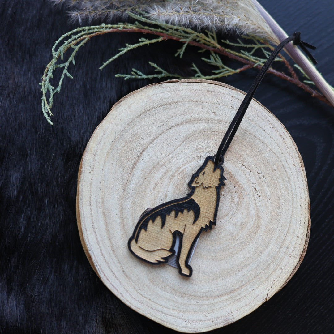 Pimâcihisowin Wolf Hanging Ornament