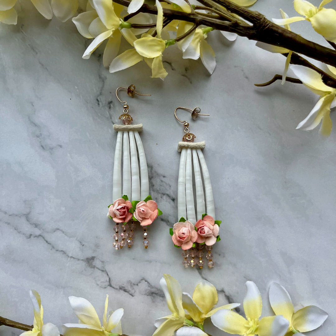 Dentaliums By Dionne Floral Dentalium Earrings
