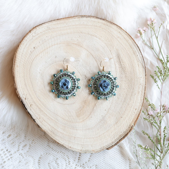 Prairie Moon Succulent Clay Beaded Earrings