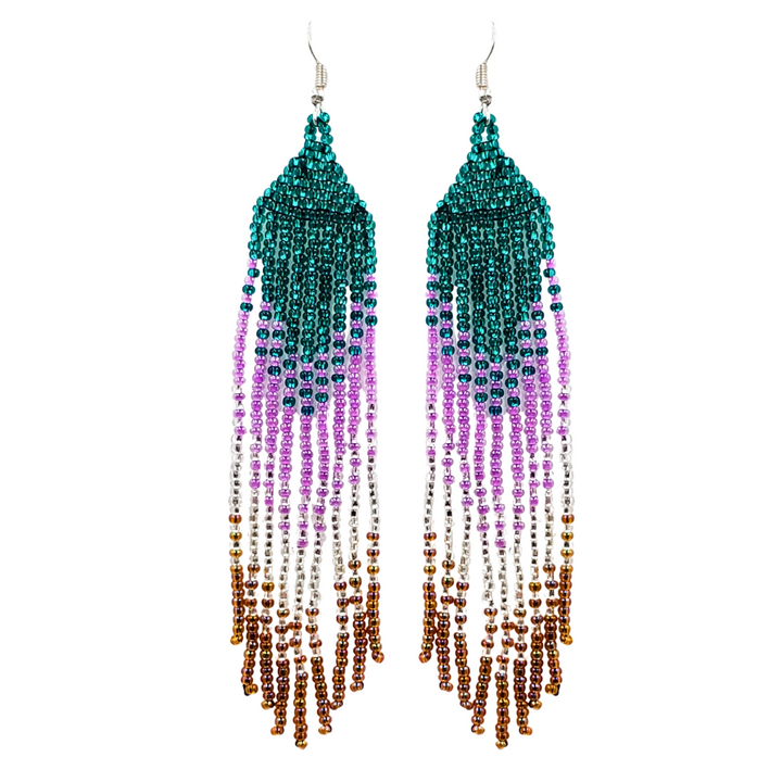 Tribal Roots Ombre Finge Earrings