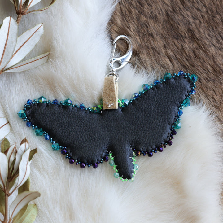 Pieces of Work by Mercedes Moth Beaded Purse Charm
