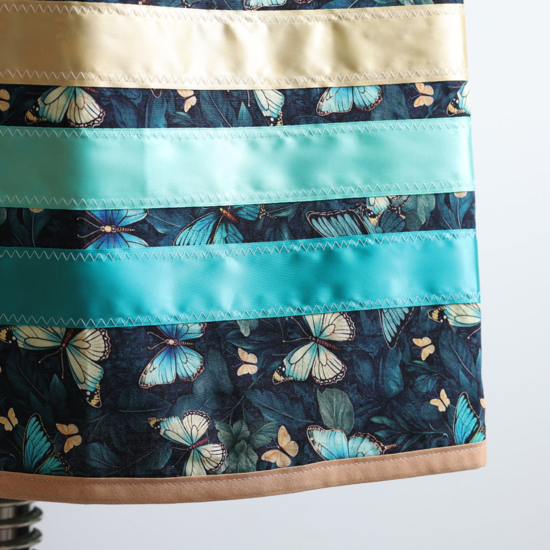 Vi's CREE-ations Blue Butterfly Ribbon Skirt