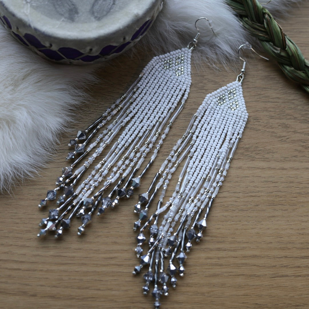 Clear Sky Woman Diamond Fringe Earrings