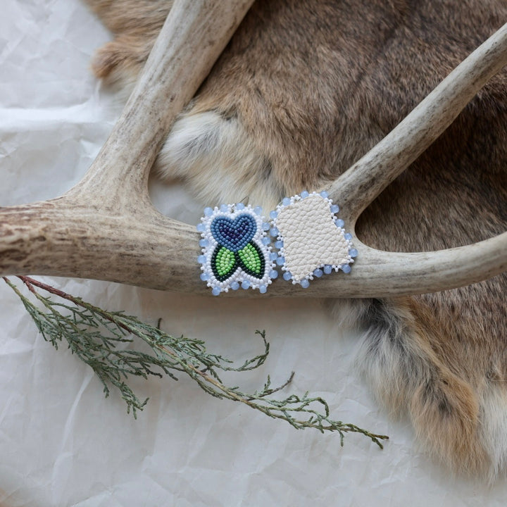 Keegan W. Blueberry Heart Earrings