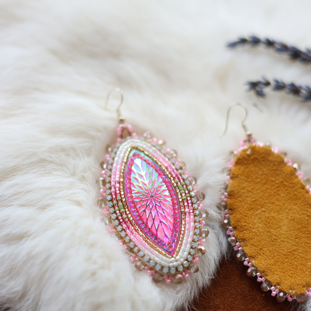 Faye's Beadiful Creations Horse Eye Beaded Earrings