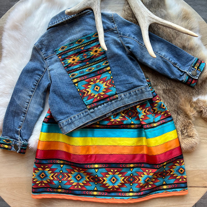 Vi's CREE-ations Turquoise Geometric Toddler Ribbon Set