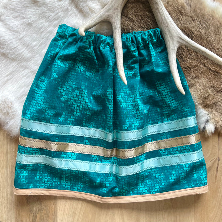 Vi's CREE-ations Deep Teal Toddler Ribbon Skirt