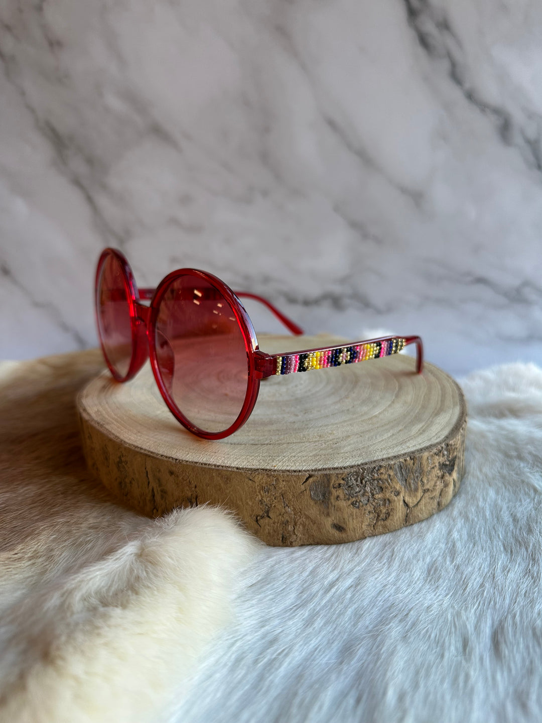 Rebelina Oversized Beaded Sunglasses