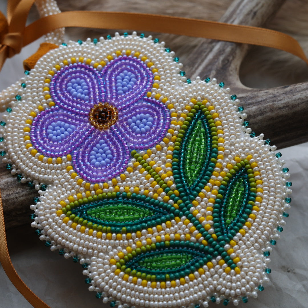 Keegan W. Purple Floral Medallion