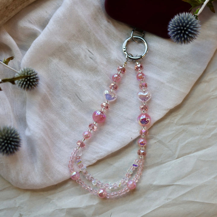 Beaded Blends Pink Beaded Phone Charms