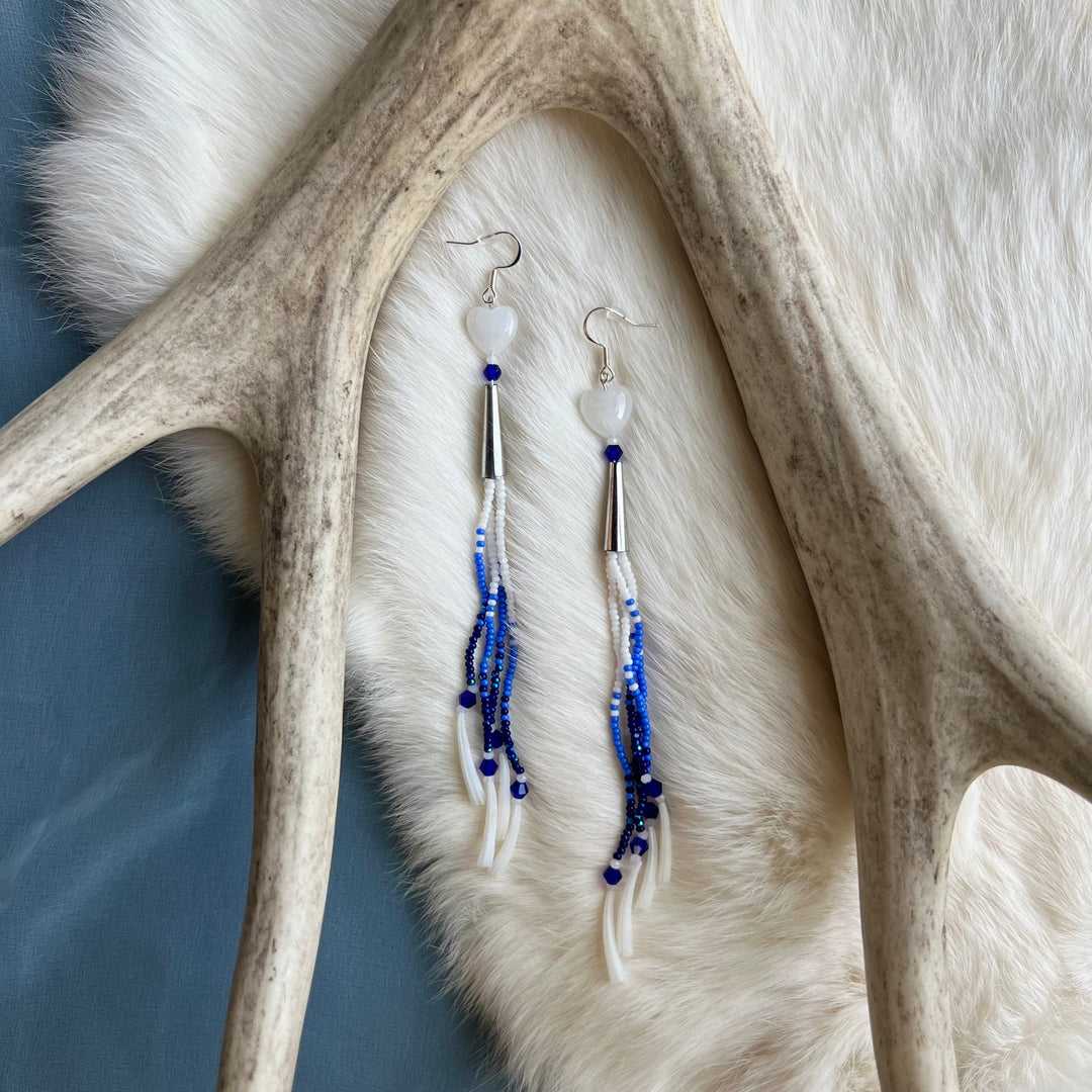 Morine M. Dentalium Fringe Earrings