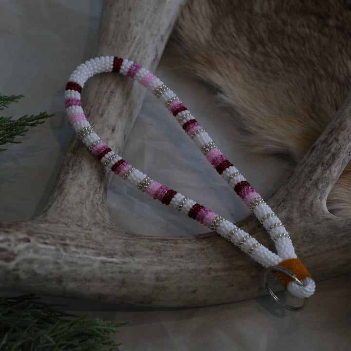 Keegan W. Striped Beaded Wrist Lanyard