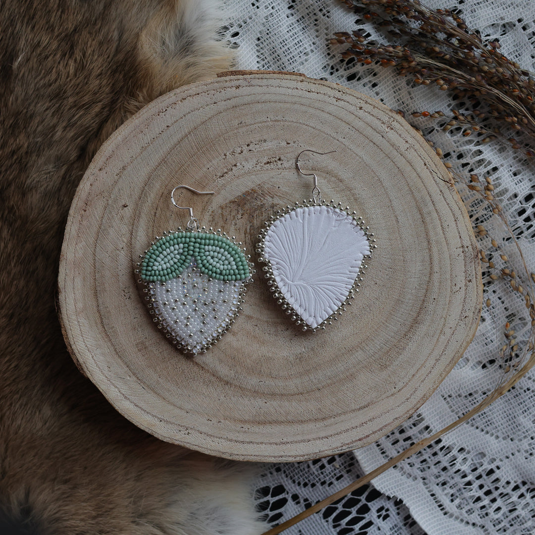 Prairie Sage Beadwork Beaded Strawberry Earrings