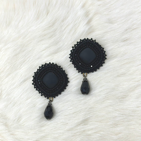 Beth Rose Designs Matte Black Earrings