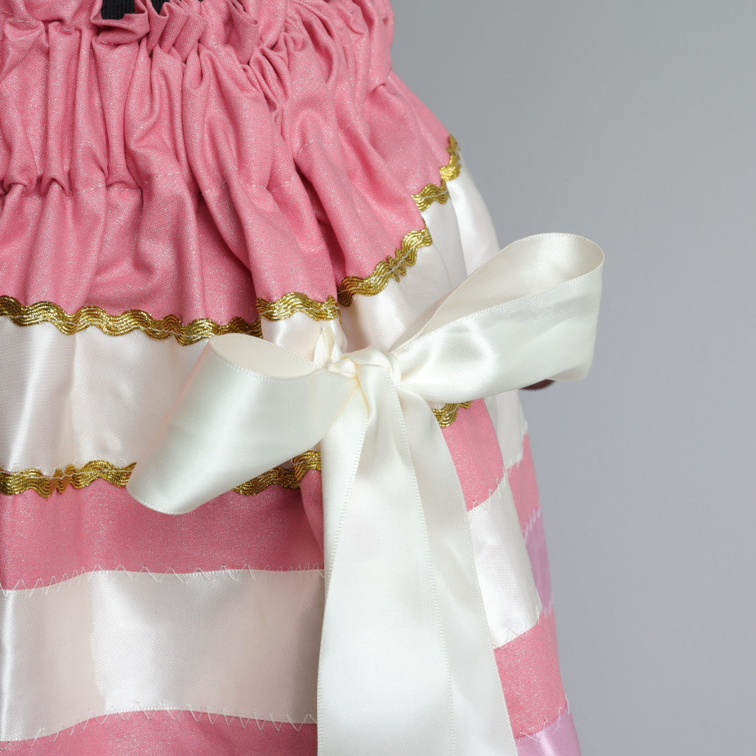 Handmade by Emily Pink Lace Trim Ribbon Skirt