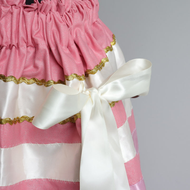 Handmade by Emily Pink Lace Trim Ribbon Skirt
