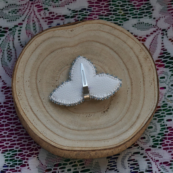 Feline Fancy Eh Tufted Beaded Hair Barrette