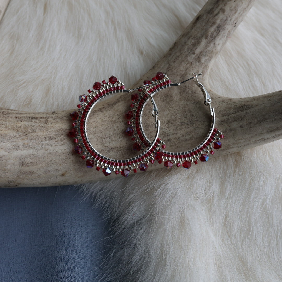 Morine M. Beaded Hoop Earrings