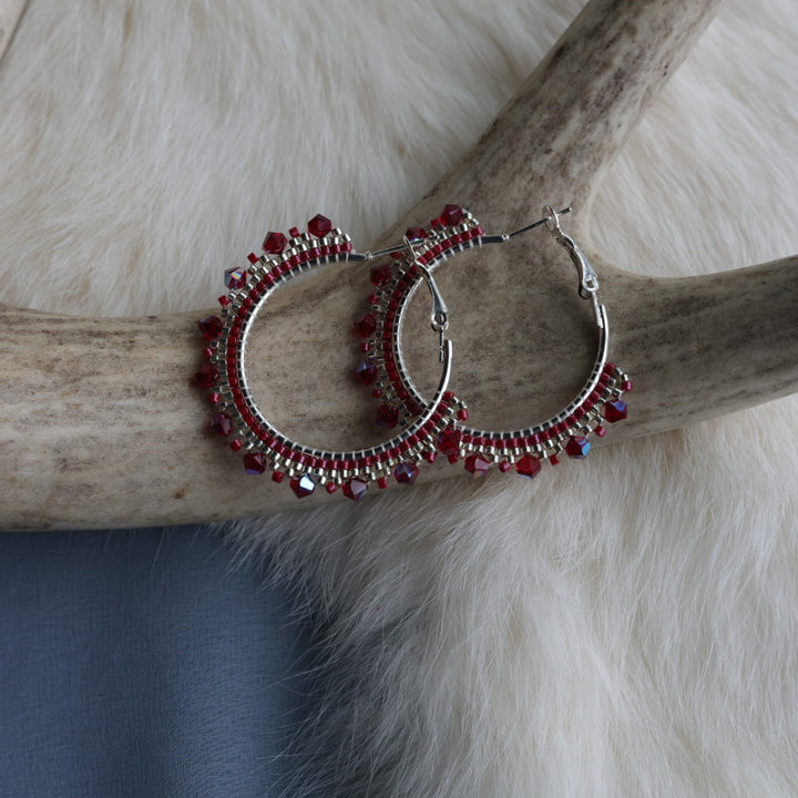 Morine M. Beaded Hoop Earrings