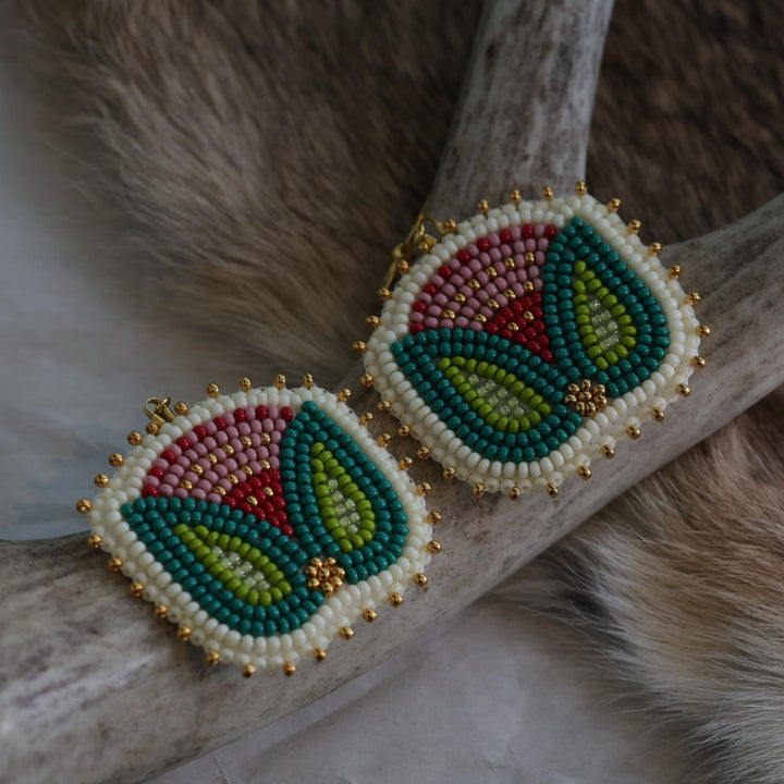 Keegan W. Tulip Beaded Earrings