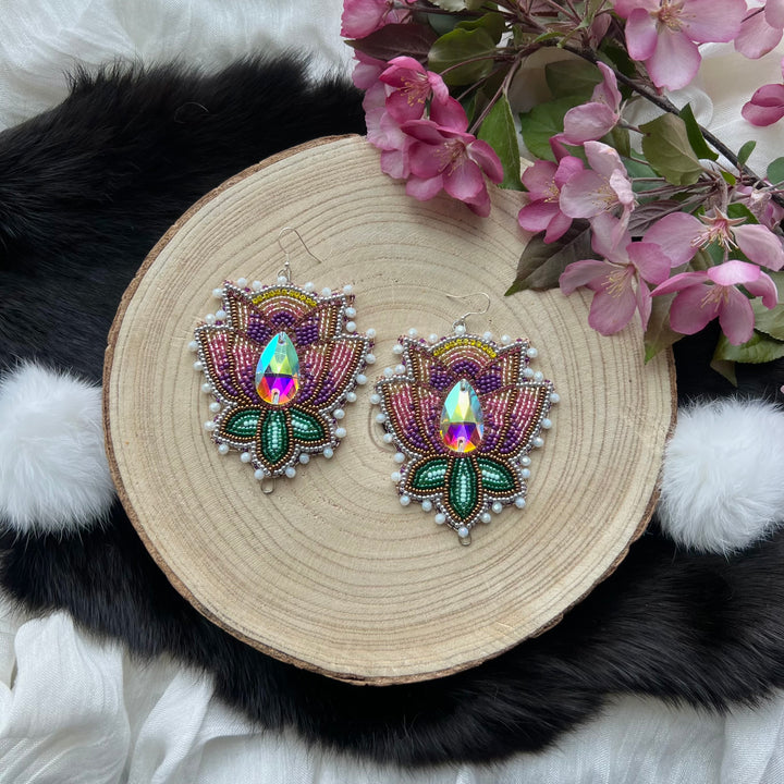 Ironstar Co. Crystal Blossom Convertible Beaded Earrings