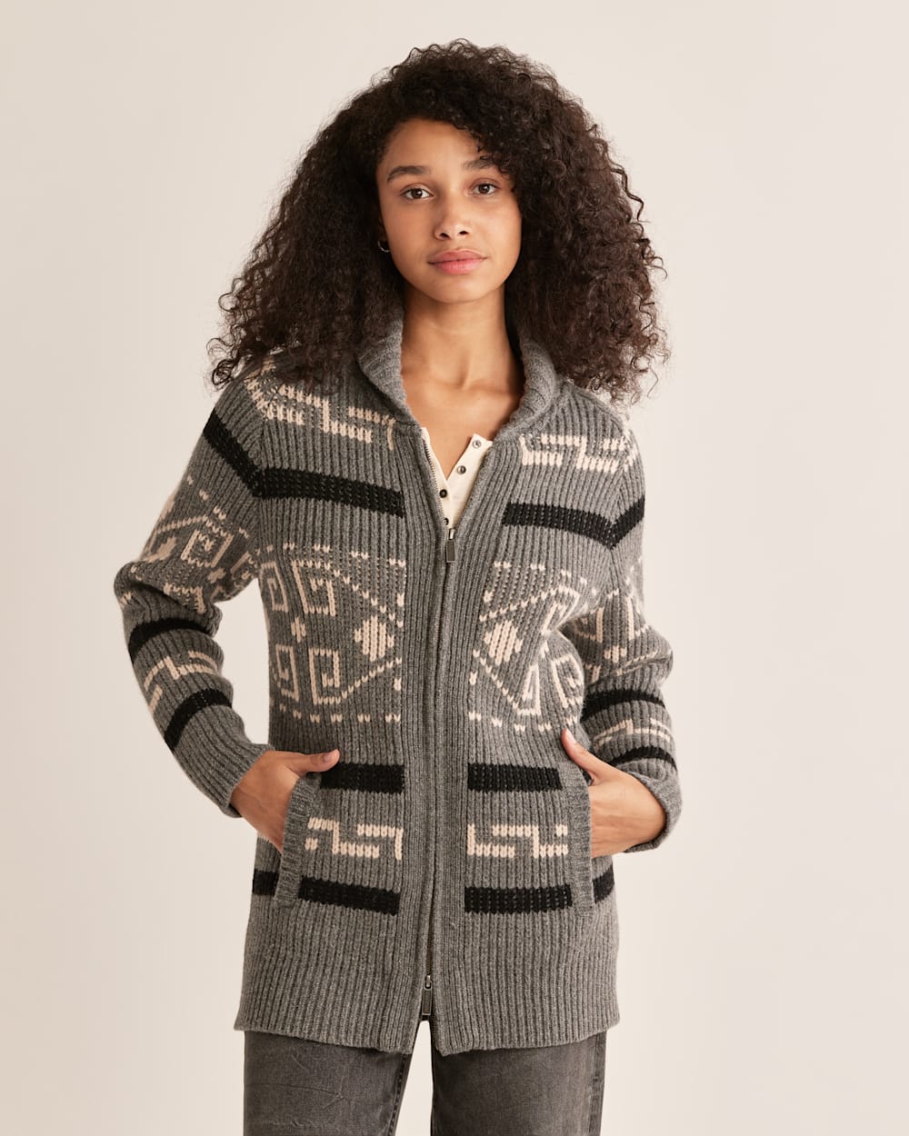 Pendleton Women's Grey Westerley Cardigan