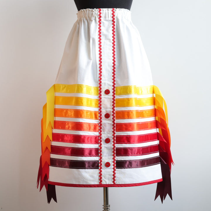 Vi's CREE-ations Fire Button Panel Ribbon Skirt