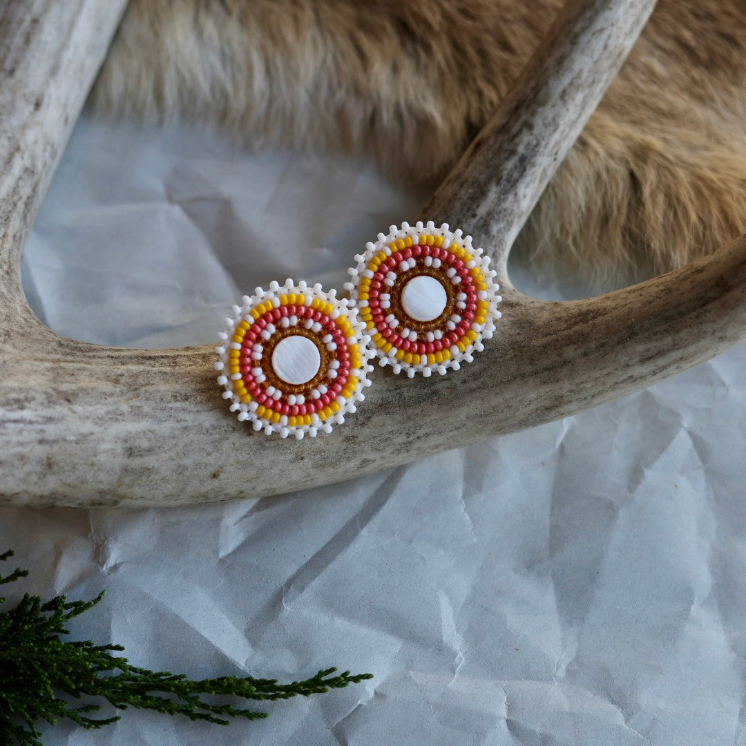 Keegan W. Clip-On Beaded Shell Earrings