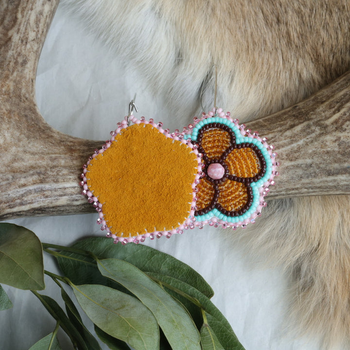 Keegan W. Beaded Small Floral Earrings